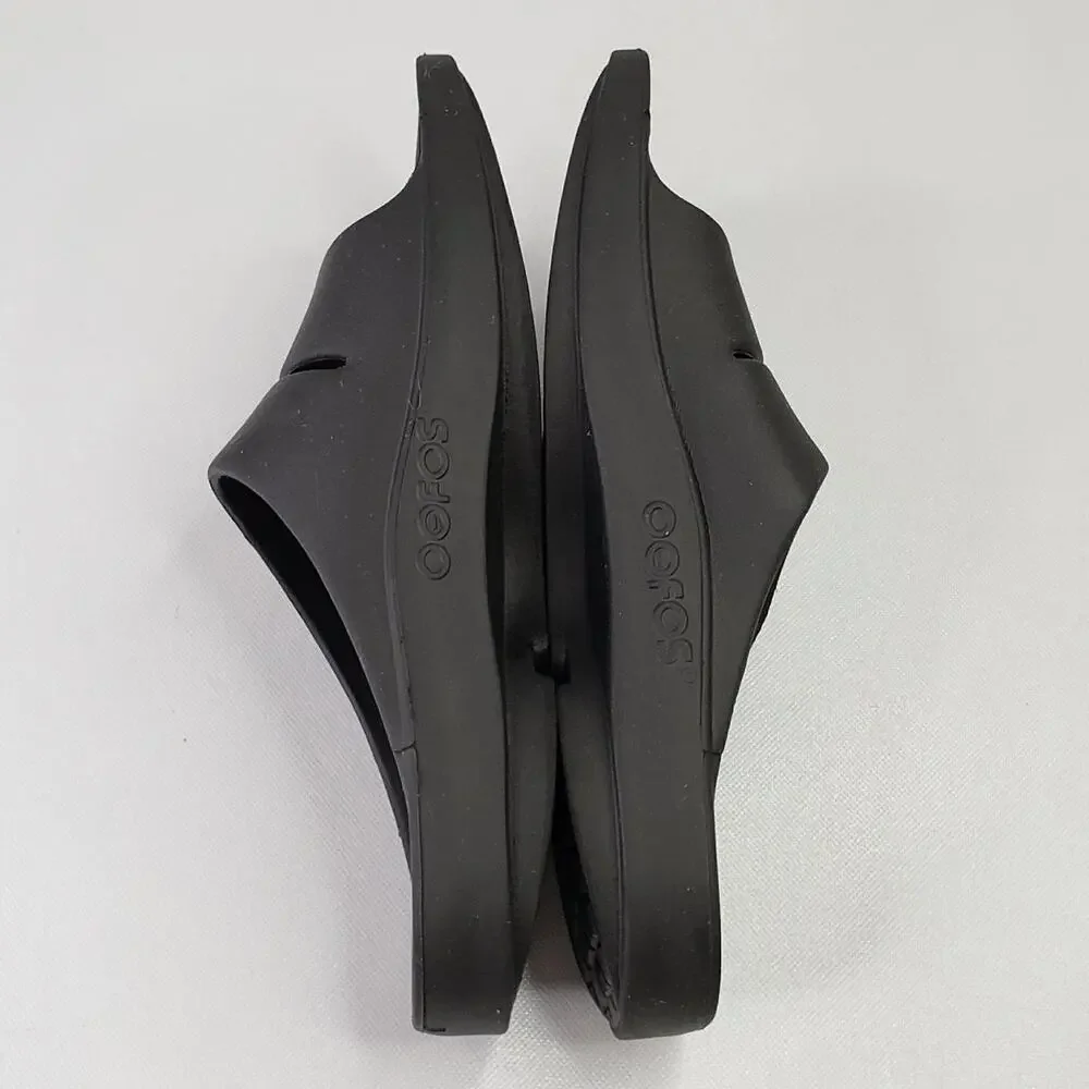 Oofos Ooahh Sandals Slides Black Mens Size 9 Comfort Recovery Shoes